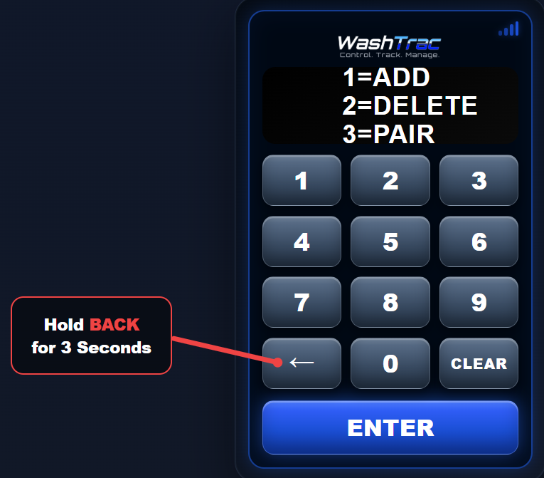 Programming Mode Keypad